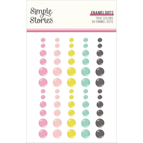 True Colors - Simple Stories - Enamel Dots Embellishments