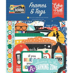 Off To School - Echo Park - Cardstock Ephemera 33/Pkg - Frames & Tags