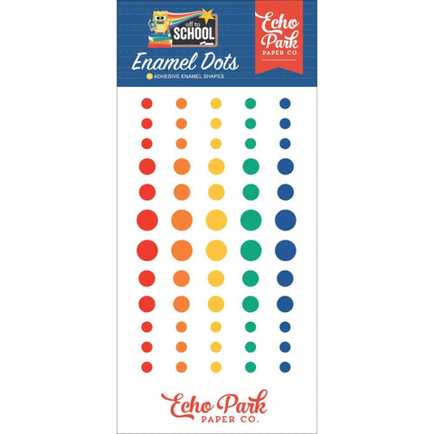 Off To School - Echo Park - Enamel Dots