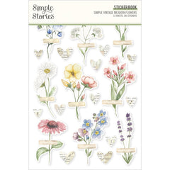 Simple Vintage Meadow Flowers - Simple Stories - Sticker Book 12/Sheets