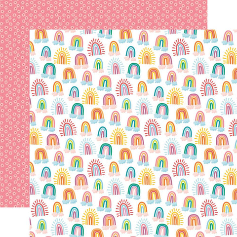 Sunny Days Ahead - Echo Park - Double-Sided Cardstock 12"X12" - Sun Kissed Rainbows