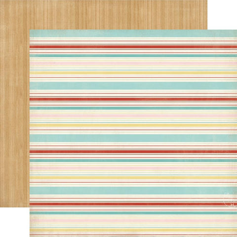 Roll With It - Carta Bella - Double-Sided Cardstock 12"X12" - Sweet Stripes