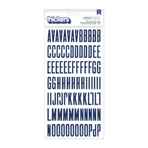 Reasons To Smile - Shimelle  - Thickers 188/pkg - Navy Alphabet (6484)