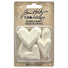 Tim Holtz  - Idea-ology - Salvaged Hearts (5/pkg) (3801)