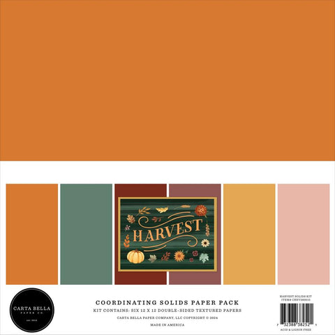 Harvest - Carta Bella - Collection Kit 12"X12" - Solids