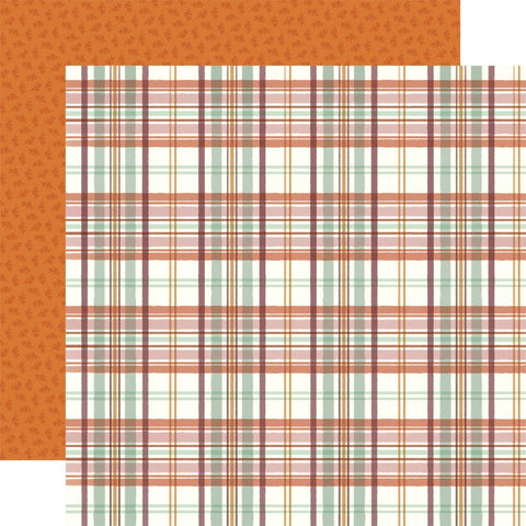 Harvest - Carta Bella - Double-Sided Cardstock 12"X12" - Autumn Time Plaid