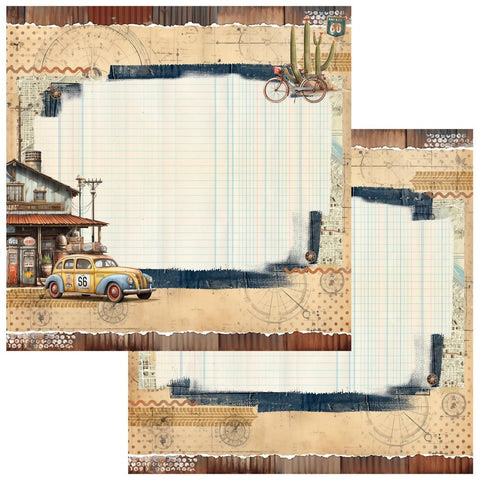 Rust And Revs - 49 & Market - Double-Sided Cardstock 12"X12" - Adventure (9000)