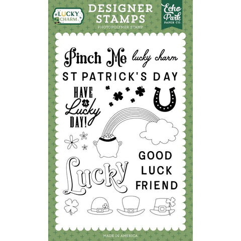 Lucky Charm - Echo Park - Stamp Set - Pinch Me