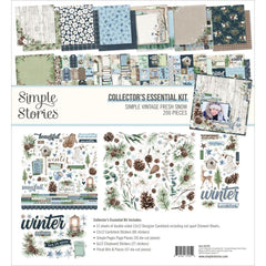 Simple Vintage Fresh Snow - Simple Stories - Collector's Essential Kit 12"X12"