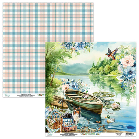 By The Lake - Mintay Papers - 12"x12" Double-sided Patterned Paper - Paper 03