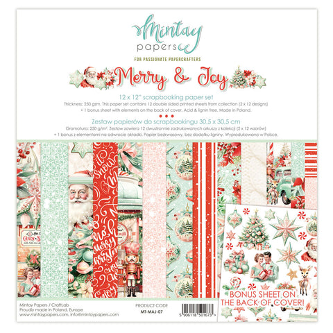 Merry & Joy - Mintay Papers - 12"x12" Paper Set