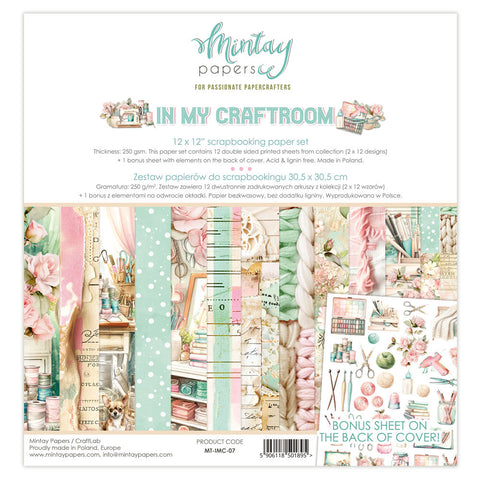 In My Craftroom - Mintay Papers - 12"x12" Paper Set