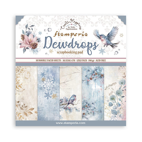 Create Happiness - Dewdrops - Stamperia - 12"X12" Paper Pad (8962)