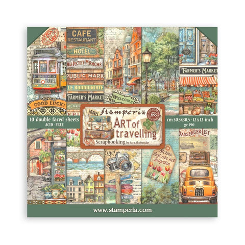 Art of Travelling - Stamperia - 12"X12" Paper Pad (9396)