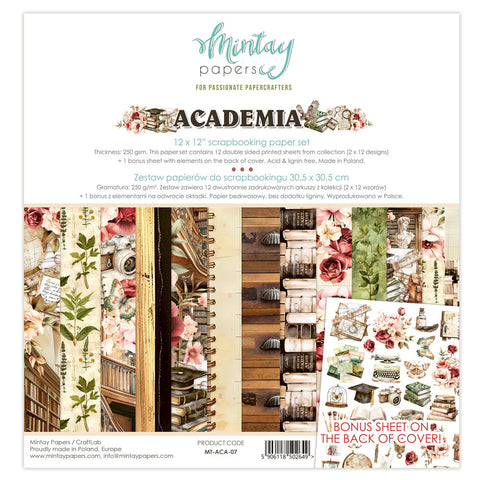 Academia - Mintay Papers - 12"x12" Paper Set