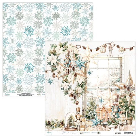 Christmas Blessings - Mintay Papers - Double-sided 12"x12" Patterned Paper - Paper 01