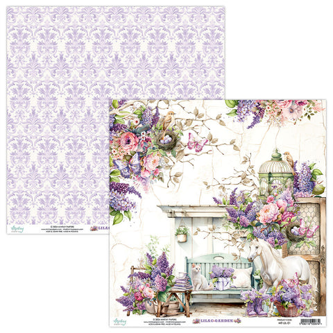 Lilac Garden - Mintay Papers - 12"x12" Patterned Paper - Paper 01