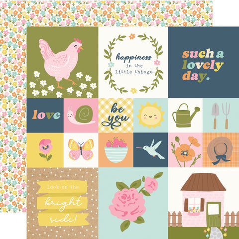 Fresh Air - Simple Stories - Double-Sided Cardstock 12"X12" - 2"x2"/4"x4" Elements