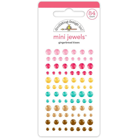 Gingerbread Kisses- Doodlebug - Adhesive Mini Jewels - Gingerbread Kisses Assortment (2267)