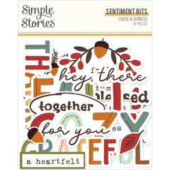 Cider & Donuts - Simple Stories - Bits & Pieces - Sentiments (2739)