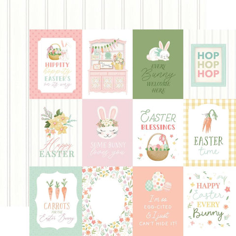 Here Comes Easter - Carta Bella - Double-Sided Cardstock 12"X12" - 3"x4" Journaling Cards