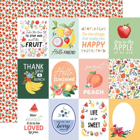 Fruit Stand - Carta Bella - Double-Sided Cardstock 12"X12" - 3"x4" Journal Cards