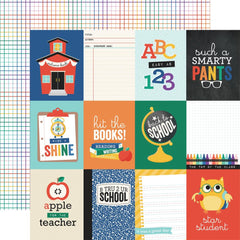 Off To School - Echo Park - Double-Sided Cardstock 12"X12" - 3"x4" Journaling Cards (Copy) (Copy)