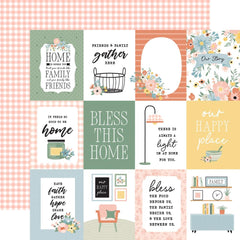 Our Happy Place - Echo Park - Double-Sided Cardstock 12"X12" - 3"x4" Journaling Elements