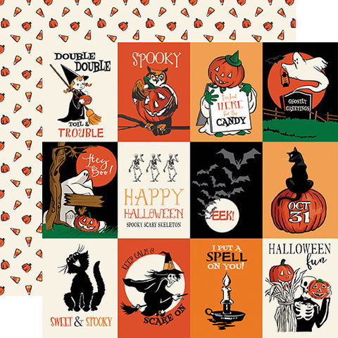 Halloween Fun - Carta Bella - Double-Sided Cardstock 12"X12" - 3"x4" Journaling Cards