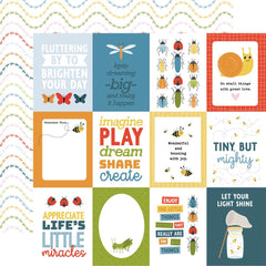 Little Things Mean A Lot - Echo Park - Double-Sided Cardstock 12"X12" - 3"x4" Journaling Cards