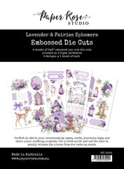 Lavender & Fairies - Paper Rose - Embossed Die Cuts - Ephemera (4420)