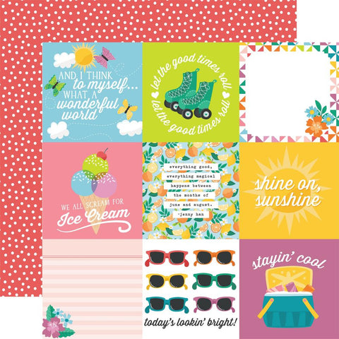 Sunny Days Ahead - Echo Park - Double-Sided Cardstock 12"X12" - 4"x4" Journal Cards