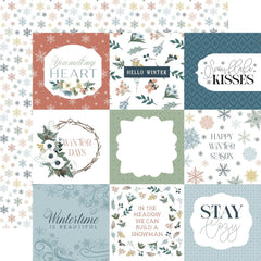 Winter Wonderland - Carta Bella - Double-Sided Cardstock 12"X12" - 4"x4" Journaling Elements