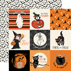 Halloween Fun - Carta Bella - Double-Sided Cardstock 12"X12" - 4"x4" Journaling Cards