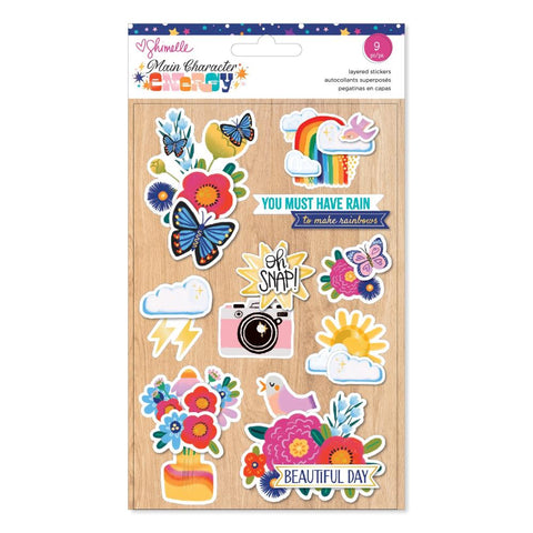 Main Character Energy - Shimelle - Stickers 9/Pkg -  Layered (Gold Foil) (5474)