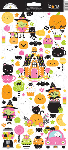 Hey Pumpkin - Doodlebug - 6"x12" Cardstock Stickers - Icons