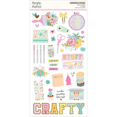 Crafty Things -Simple Stories - 6"X12" Chipboard Stickers