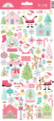 Tinsel Time - Doodlebug - 6"x12" Cardstock Stickers - Icons