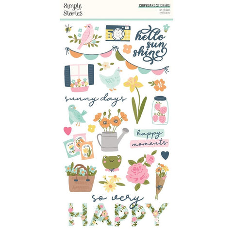 Fresh Air - Simple Stories - Chipboard Stickers 6"x12"