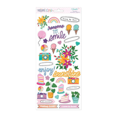 Reasons To Smile - Shimelle  - Cardstock Stickers 6"X12" (6507)