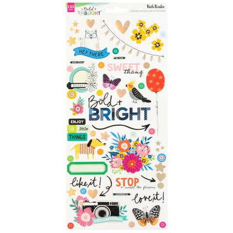 Bold & Bright - Vicki Boutin - Cardstock Stickers 6"X12" 135/pkg