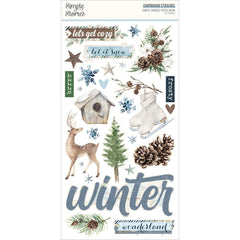 Simple Vintage Fresh Snow - Simple Stories - 6"x12" Chipboard Stickers