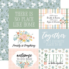 Our Happy Place - Echo Park - Double-Sided Cardstock 12"X12" - 6"x4" Journaling Elements