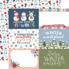 Chilling With My Snowmies - Echo Park - Double-Sided Cardstock 12"X12" - 6"x4" Journaling Elements