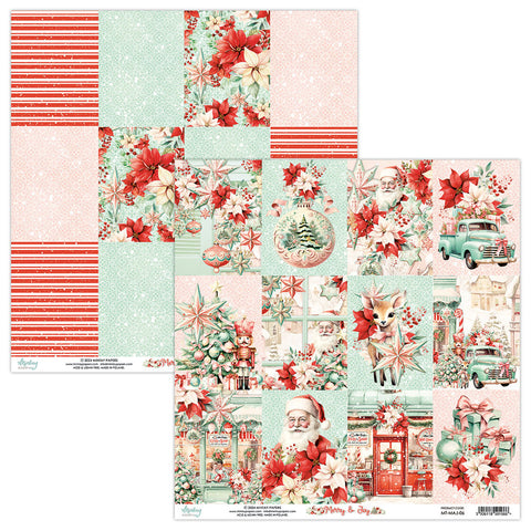 Merry & Joy - Mintay Papers - Double-sided 12"x12" Patterned Paper - Paper 06