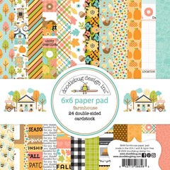 Farmhouse - Doodlebug Designs - Double-Sided Paper Pad 6"X6"