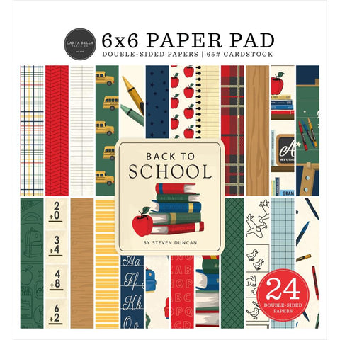 Back To School - Carta Bella - Double-Sided Paper Pad 6"X6"