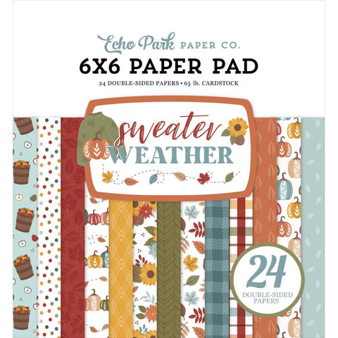 Sweater Weather - Echo Park - Double-Sided Cardstock Paper Pad 6"X6"