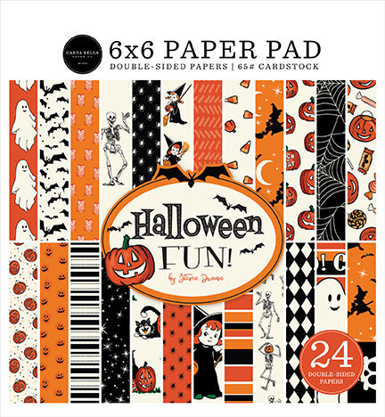 Halloween Fun - Carta Bella - Double-Sided Carstock Paper Pad 6"X6"