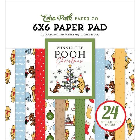 Winnie The Pooh Christmas - Echo Park - Double-Sided Cardstock Paper Pad 6"X6"